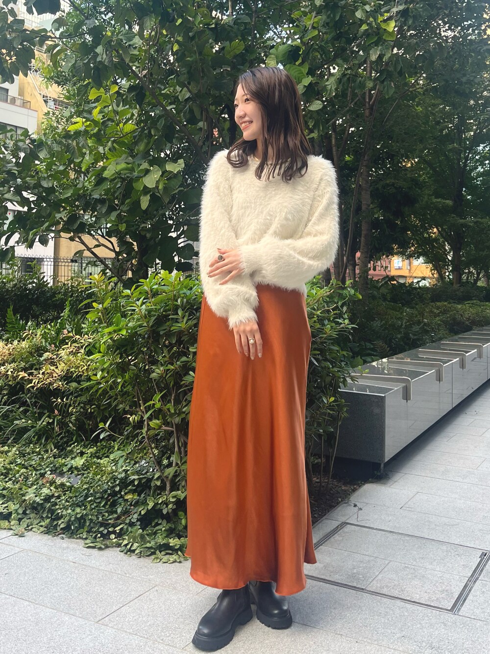 sakiさんの「『堀田真由さん着用』トラックソールブーツ（SENSE OF PLACE by URBAN RESEARCH）」を使ったコーディネートの1枚目の写真
