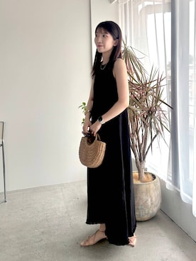 「イエベ」｜「アイテム（ワンピース/ドレス）」を使った、sakiさん（レディース・166cm）の夏コーディネート