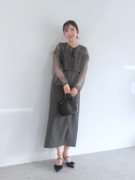 「結婚式」｜sakiさん（レディース・166cm）の秋コーディネート