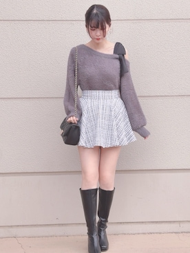 「アイテム（スカート）」を使った、ぁぃさん（レディース・170cm）の秋コーディネート