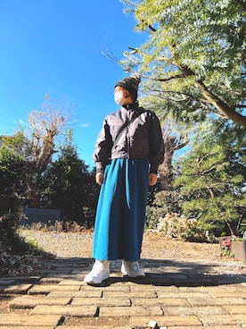 「アイテム（MA-1）」を使った、幸さん（レディース・163cm）の冬コーディネート