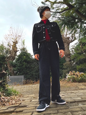 「アイテム（セットアップ）」を使った、幸さん（レディース・163cm）の冬コーディネート