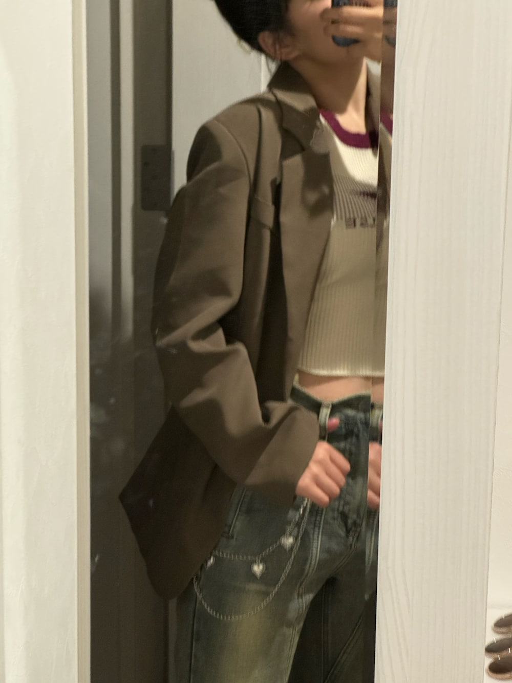 「ディズニーコーデ、海外風コーデ」｜「sedacle girlのリンガーニットタンク（タンクトップ、ベージュ系）」を使った、とみさんさん（骨格ストレート・レディース・160cm）の夏コーディネートの1枚目の写真