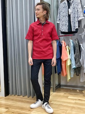 「NICOLE CLUB FOR MEN（ニコルクラブフォーメン）のアイテム（その他パンツ）」を使った、NICOLE CLUB FOR MENさん（メンズ・170cm）の夏コーディネート