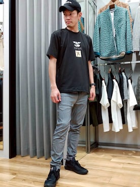 「NICOLE CLUB FOR MEN（ニコルクラブフォーメン）のアイテム（その他パンツ）」を使った、NICOLE CLUB FOR MENさん（メンズ・177cm）の春コーディネート