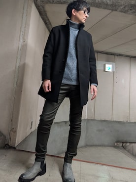 「アイテム（その他アウター）」を使った、NICOLE CLUB FOR MENさん（メンズ・180cm）の秋コーディネート