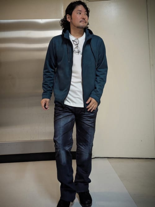 【hazama】美品 フルジップ グラデーション パーカー 白紺 M～L 楽天市場】グラデーション パーカー 長袖 メンズ フーディ