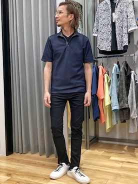 「NICOLE CLUB FOR MEN（ニコルクラブフォーメン）のアイテム（その他パンツ）」を使った、NICOLE CLUB FOR MENさん（メンズ・170cm）の夏コーディネート