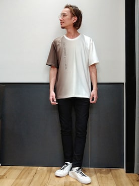 「NICOLE CLUB FOR MEN（ニコルクラブフォーメン）のアイテム（その他パンツ）」を使った、NICOLE CLUB FOR MENさん（メンズ・170cm）の春コーディネート