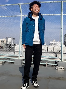 「アイテム（ナイロンジャケット）」を使った、NICOLE CLUB FOR MENさん（メンズ・170cm）の冬コーディネート