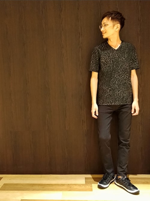 boohoo MAN★半袖 Vネック チェック柄 プルオーバー Tシャツ セール】a.p.o.v. -ankoROCK's select- オンブレチェック柄ネル