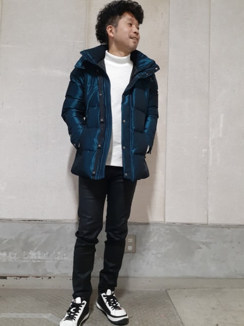 ストレッチシャンブレー ダウンブルゾン（ダウンジャケット/コート