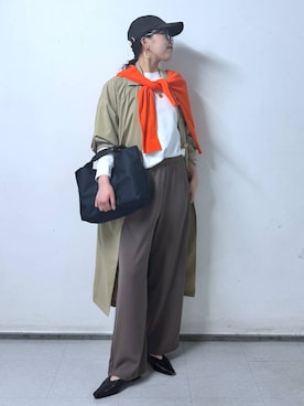 「BARNYARDSTORM（バンヤードストーム）のアイテム（スラックス）」を使った、kyokyon9120さん（レディース・169cm）の春コーディネート