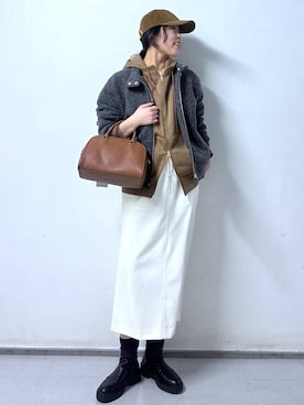 「アイテム（ボストンバッグ）」を使った、kyokyon9120さん（レディース・169cm・20代）の秋コーディネート