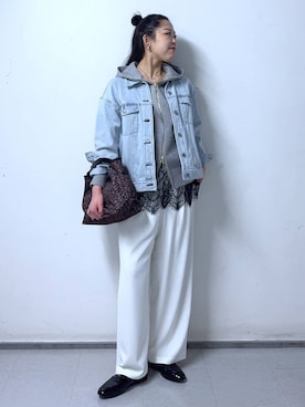 「BARNYARDSTORM（バンヤードストーム）のアイテム（スラックス）」を使った、kyokyon9120さん（レディース・169cm）の春コーディネート