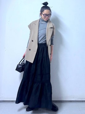 「BARNYARDSTORM（バンヤードストーム）のBARNYARDSTORM / ハイブリッドストレッチブーツ（ブーツ）」を使った、kyokyon9120さん（レディース・169cm・20代）の秋コーディネート