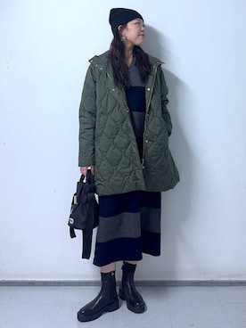 「アイテム（帽子）」を使った、kyokyon9120さん（レディース・169cm・20代）の冬コーディネート
