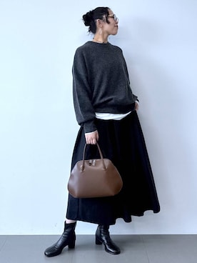 「BARNYARDSTORM（バンヤードストーム）のBARNYARDSTORM / 裏起毛マシュマロT / マシンウォッシャブル（Tシャツ/カットソー）」を使った、kyokyon9120さん（レディース・169cm）の秋コーディネート