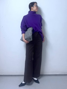 「アイテム（チノパンツ）」を使った、kyokyon9120さん（レディース・169cm・20代）の冬コーディネート