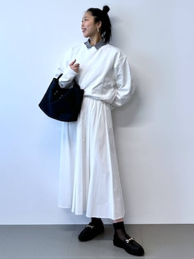 「新作」｜「アイテム（ローファー）」を使った、kyokyon9120さん（レディース・169cm）の冬コーディネート