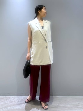 「キャミソール」｜「アイテム（スリッポン）」を使った、kyokyon9120さん（レディース・169cm）の夏コーディネート