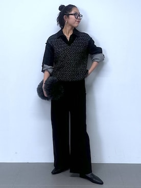 「バッグ」｜「アイテム（デニムジャケット）」を使った、kyokyon9120さん（レディース・169cm）の冬コーディネート