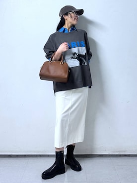 「アイテム（ボストンバッグ）」を使った、kyokyon9120さん（レディース・169cm・20代）の秋コーディネート