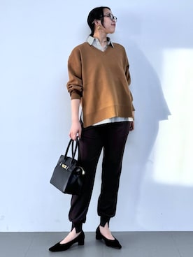 「アイテム（ピアス（両耳用））」を使った、kyokyon9120さん（レディース・169cm・20代）の秋コーディネート