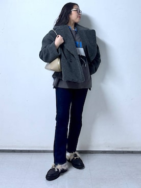 「アイテム（ピーコート）」を使った、kyokyon9120さん（レディース・169cm）の秋コーディネート