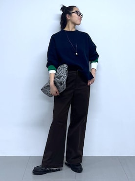 「アイテム（チノパンツ）」を使った、kyokyon9120さん（レディース・169cm）の秋コーディネート