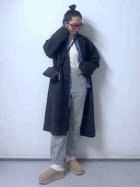 「アイテム（チェスターコート）」を使った、kyokyon9120さん（レディース・169cm）の秋コーディネート