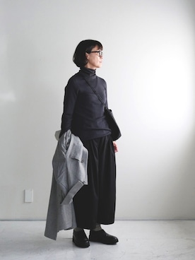 「無印良品（ムジルシリョウヒン）のアイテム（ジャケット/アウター）」を使った、kawanoさん（レディース・156cm）の冬コーディネート