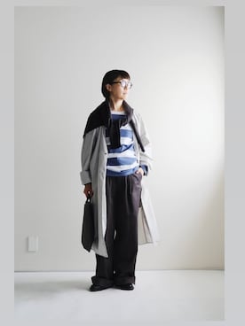 「無印良品（ムジルシリョウヒン）のアイテム（パンツ）」を使った、kawanoさん（レディース・156cm）の春コーディネート