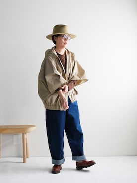 「無印良品（ムジルシリョウヒン）のアイテム（パンツ）」を使った、kawanoさん（レディース・156cm）の春コーディネート