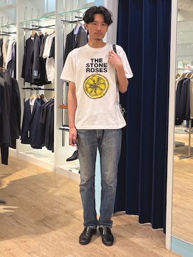 「NOLLEY’S（ノーリーズ）のアイテム」を使った、KIHARAさん（メンズ・188cm）の春コーディネート