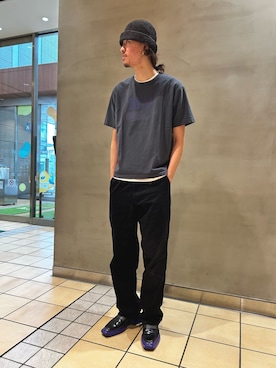 「halo commodity（ハロ　コモディティー）のアイテム（ハット）」を使った、KIHARAさん（メンズ・188cm）の春コーディネート