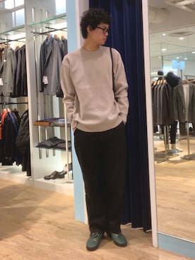 「アイテム（ニット/セーター）」を使った、KIHARAさん（メンズ・188cm）の秋コーディネート