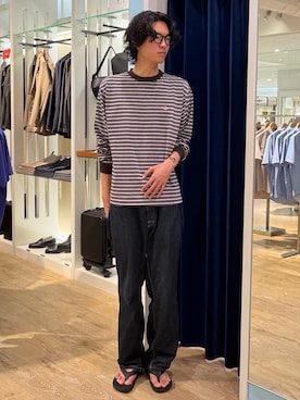 「MALIBU SANDALS（マリブサンダルズ）のアイテム」を使った、KIHARAさん（メンズ・188cm）の夏コーディネート