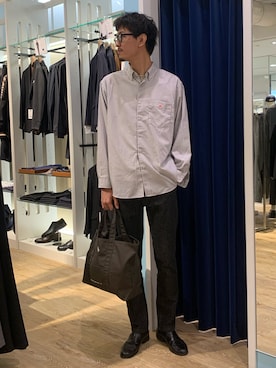「アイテム（トップス）」を使った、KIHARAさん（メンズ・188cm）の秋コーディネート