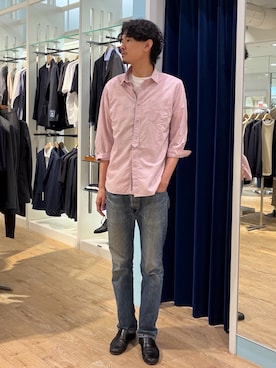 「NOLLEY’S（ノーリーズ）のアイテム」を使った、KIHARAさん（メンズ・188cm）の春コーディネート