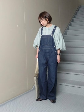 「URBAN RESEARCH Sonny Label（アーバンリサーチサニーレーベル）のアイテム（オールインワン・サロペット）」を使った、mayuさん（レディース・153cm）の春コーディネート