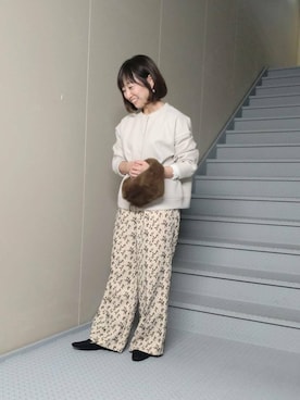 「URBAN RESEARCH Sonny Label（アーバンリサーチサニーレーベル）のストレッチメルトンカーディガン（カーディガン/ボレロ）」を使った、mayuさん（レディース・153cm）の秋コーディネート