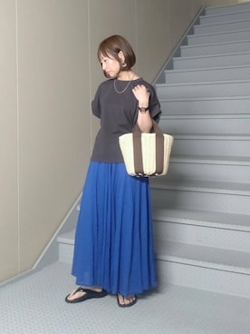 「SonnyLabel」｜「アイテム（スカート）」を使った、mayuさん（レディース・153cm）の夏コーディネート