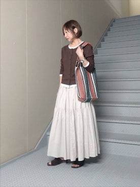 「URBAN RESEARCH Sonny Label（アーバンリサーチサニーレーベル）のアイテム（トップス）」を使った、mayuさん（レディース・153cm）の夏コーディネート