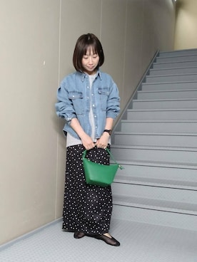 「SonnyLabel」｜「アイテム（スウェット）」を使った、mayuさん（レディース・153cm）の冬コーディネート