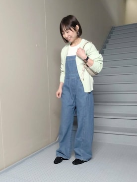 「URBAN RESEARCH Sonny Label（アーバンリサーチサニーレーベル）のアイテム（オールインワン・サロペット）」を使った、mayuさん（レディース・153cm）の冬コーディネート
