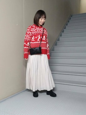 「アイテム（財布）」を使った、mayuさん（レディース・153cm）の冬コーディネート