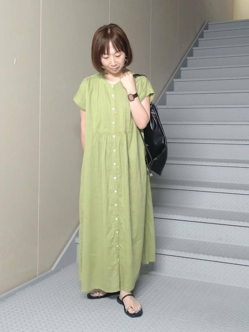 エアリーコットンピンタックワンピース