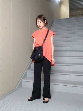 「RODE SKO（ロデスコ）のアイテム」を使った、mayuさん（レディース・153cm）の夏コーディネート