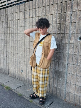 「WudgeBoy（ワッジボーイ）のアイテム」を使った、hiroさん（メンズ・163cm）の夏コーディネート